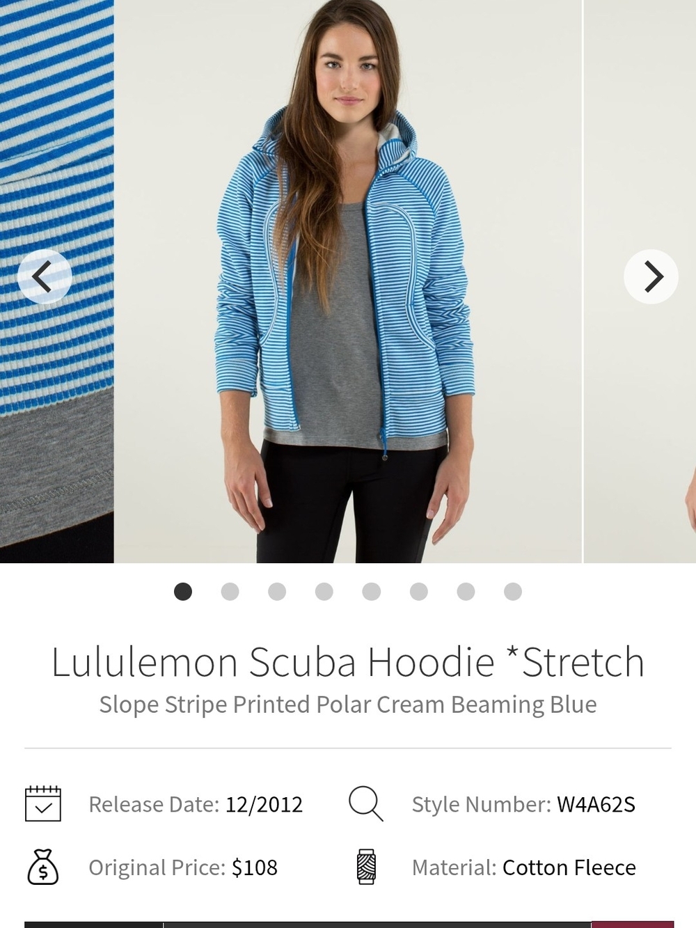 Lululemon Scuba Hoodie *Stretch
Slope Stripe Printed Polar Cream Beaming Blue 6 - Picture 8 of 8